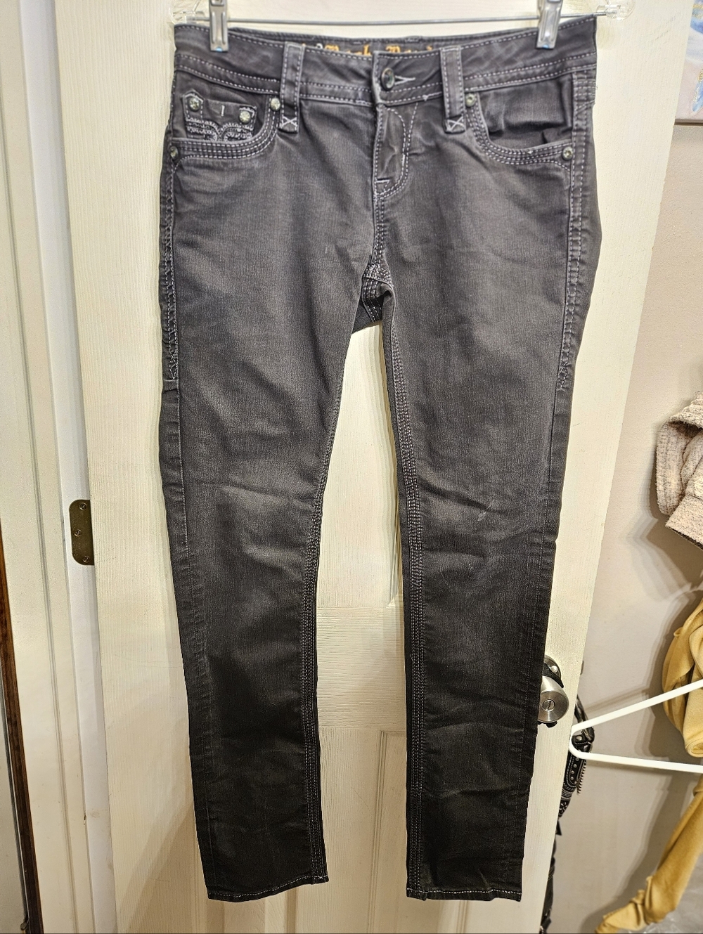 Rock revival black Vivian easy skinny jeans women's size 26